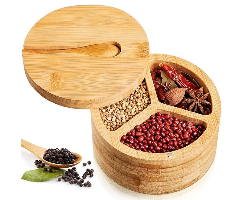 Bamboo Seasonings Storage Container