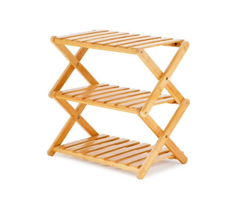 Bamboo Wooden Shoe Storage Shelf Rack