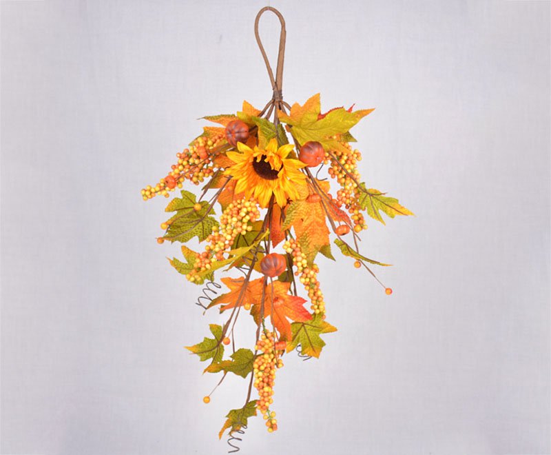 Artificial Sunflower Pumpkin Fall Swag
