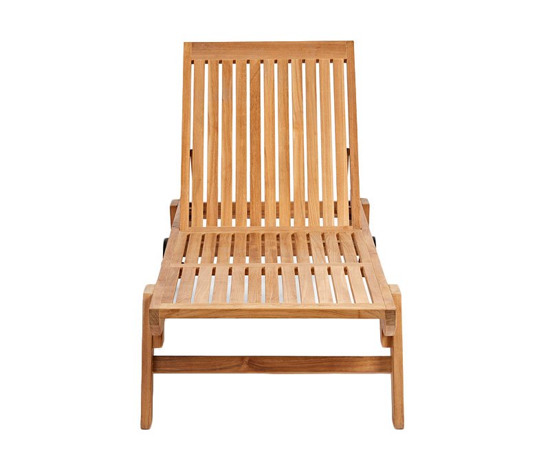 Teak & Brass Sunbed
