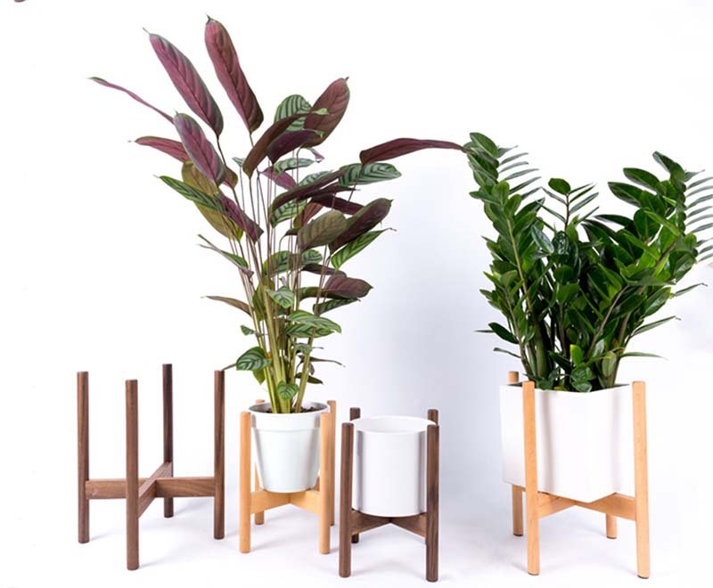 Wood Plant Stand Trays Flower Pot Rack